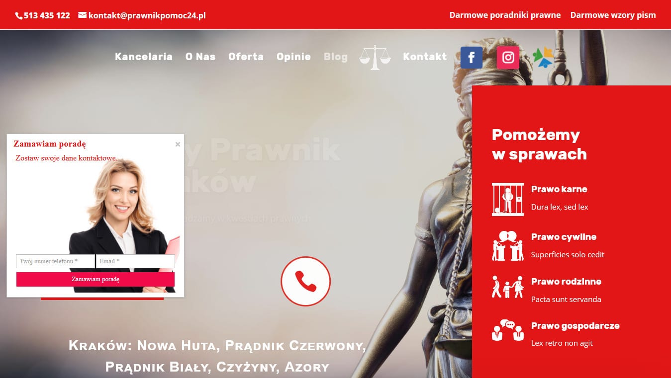 Porady prawne Prawnik Kraków projekt Divi