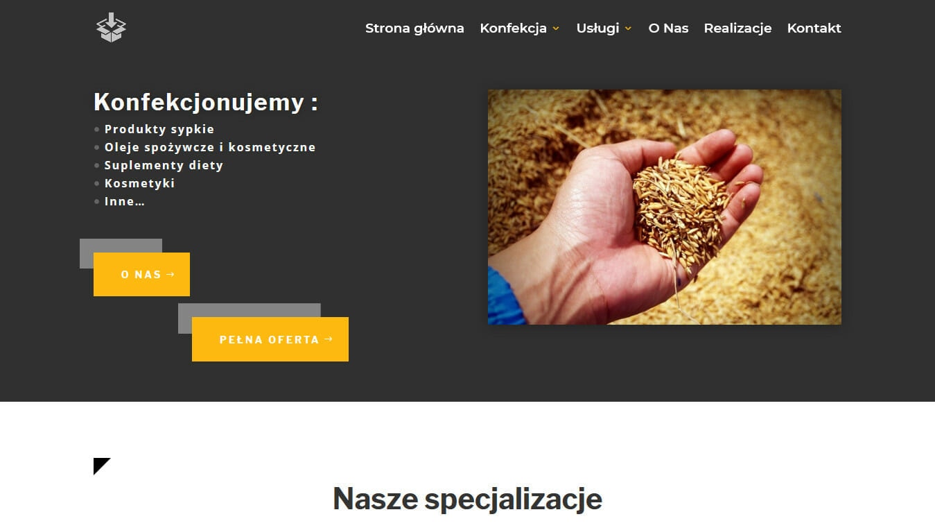 konfekcjonowanie.com projekt divi